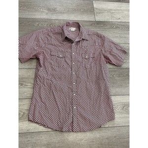 Wrangler Mens XLT Vintage Southwest Pattern Western Wrancher Pearl Snap Shirt